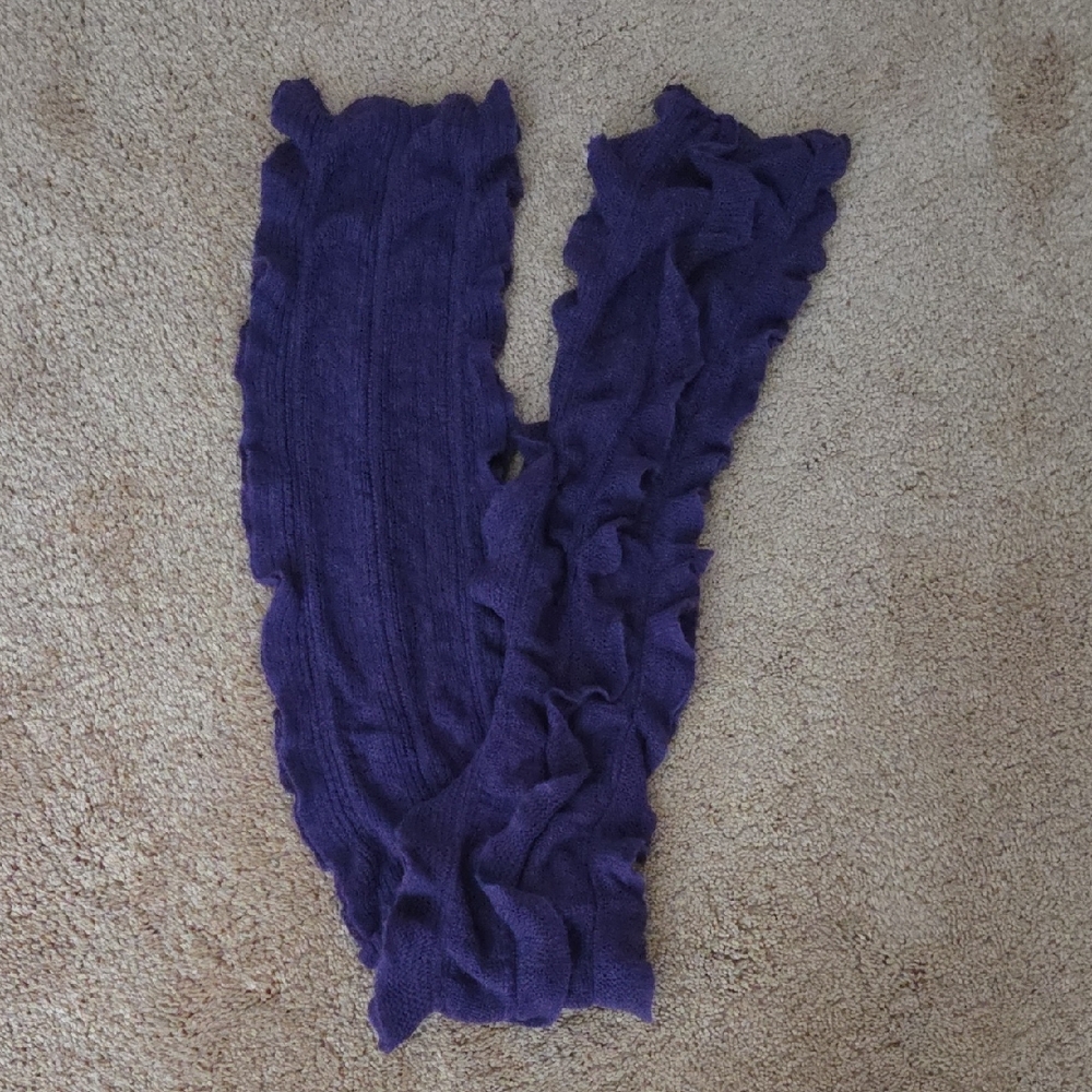 Coldwater Creek Purple Ruffled Scarf
